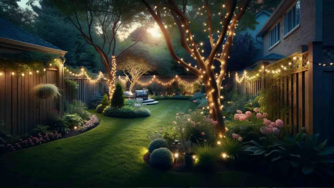 fairy lights backyard