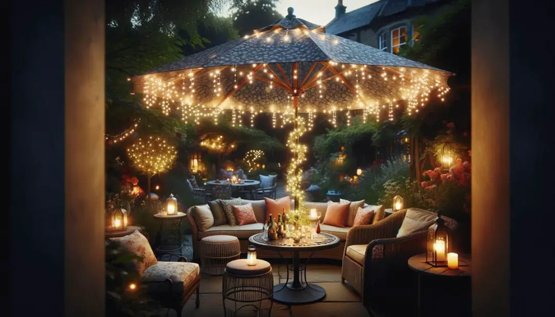 patio umbrella lights - string lights