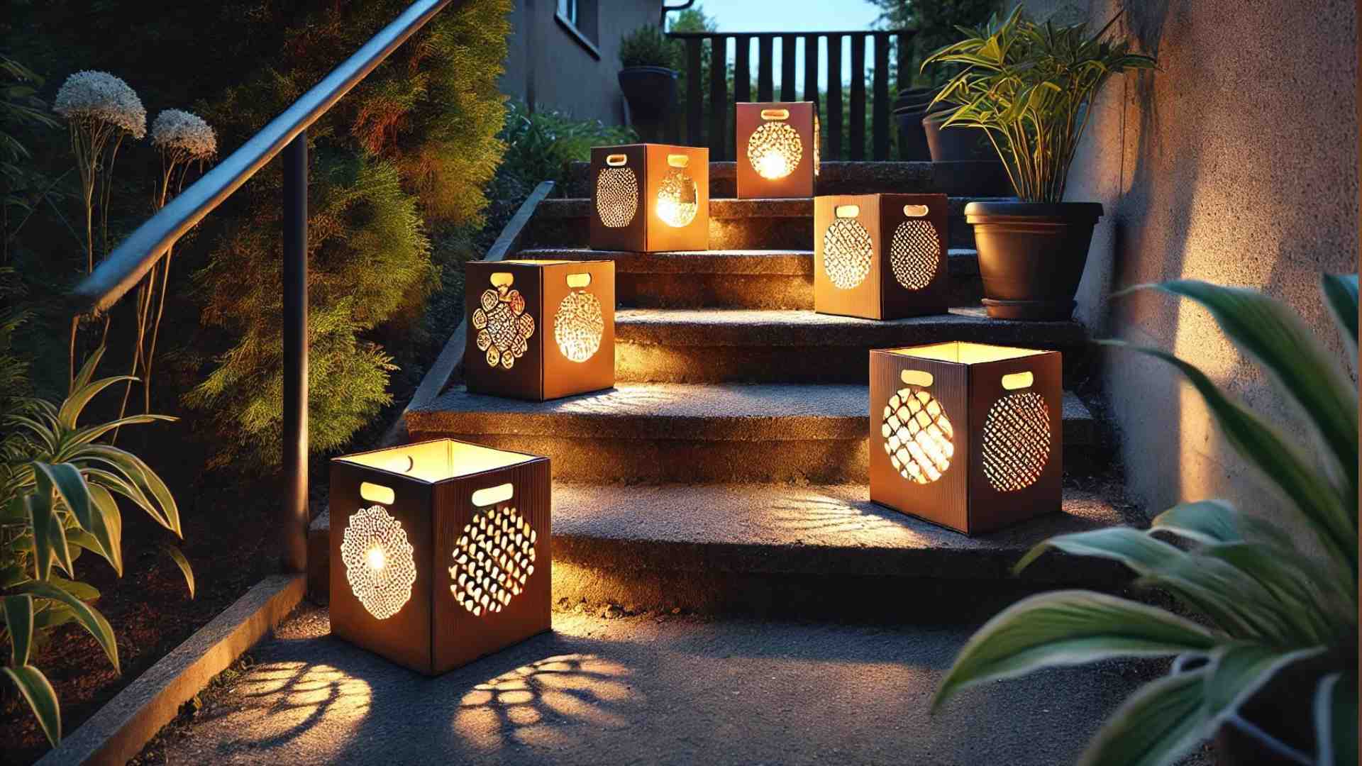 DIY lights for outdoor staircase 4