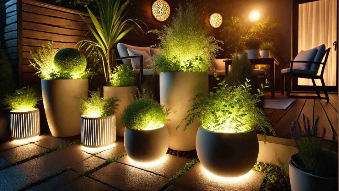 illuminated planters